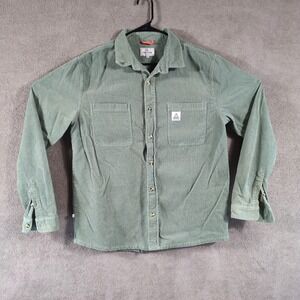 Passenger‎ Mens XL Sage Green Corduroy Button Up Shirt Long Sleeve